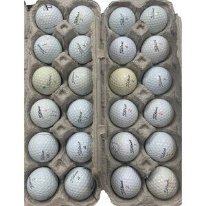 Titleist Golf Balls Assorted Used & Cleaned Mixed Numbers Set Of 24 96b